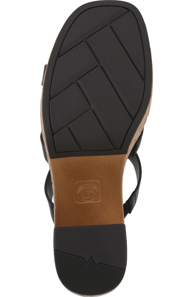 White Mountain Footwear Barillo Platform Slide Sandal, Alternate, color, Black/ Burn Smooth