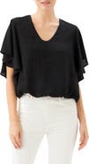 Karen Kane Flutter Sleeve V-Neck Top