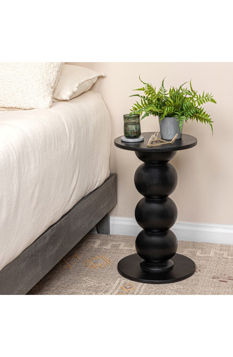 Storied Home Over-Sized Bubble End Table, Alternate, color, Black
