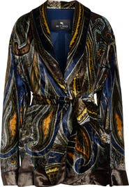 Etro Paisley Velvet Wrap Jacket