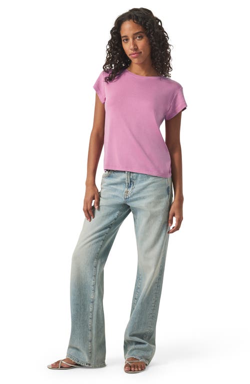 Shop Splendid Faye Crewneck Tee In Raspberry Ice