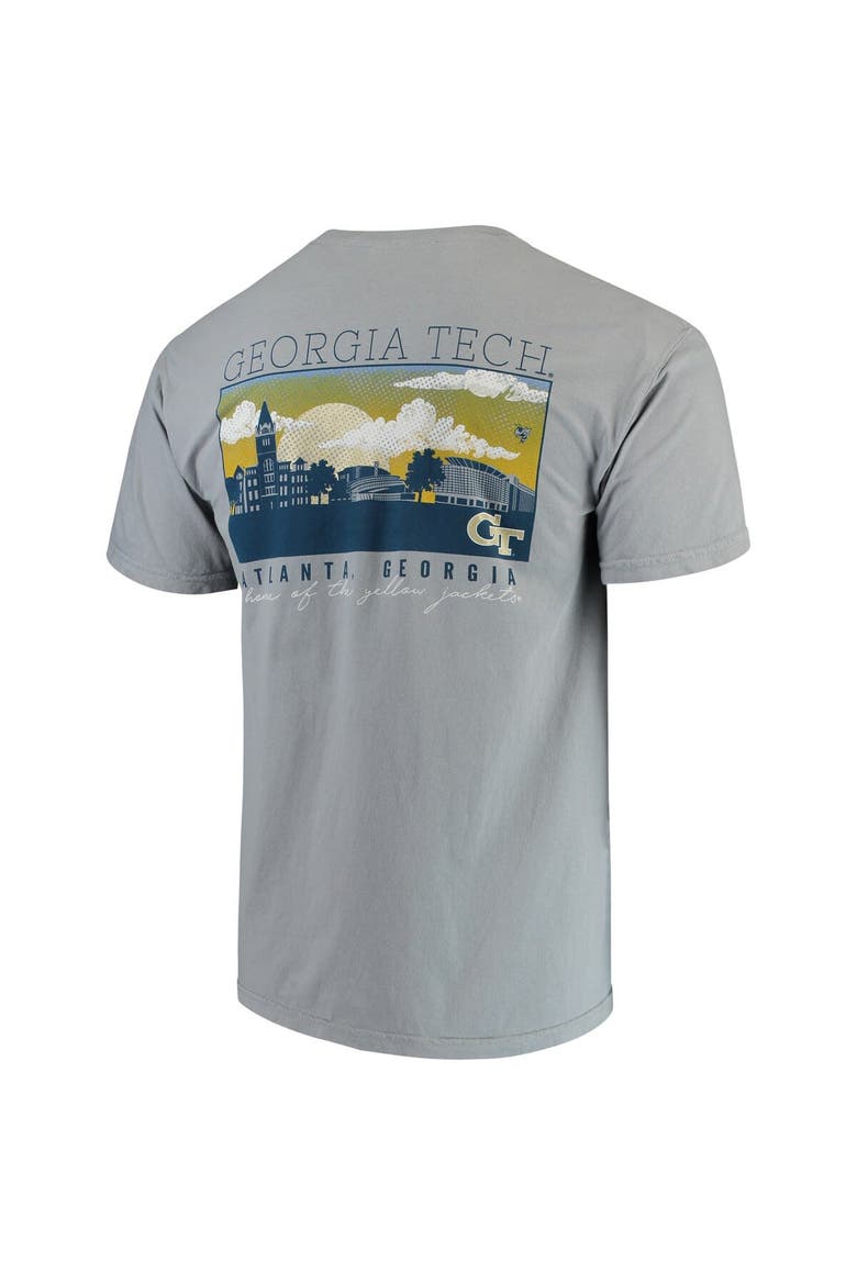 Men's Gray Georgia Tech Yellow Jackets Team Comfort Colors Campus Scenery T-Shirt, Alternate, color, Gray