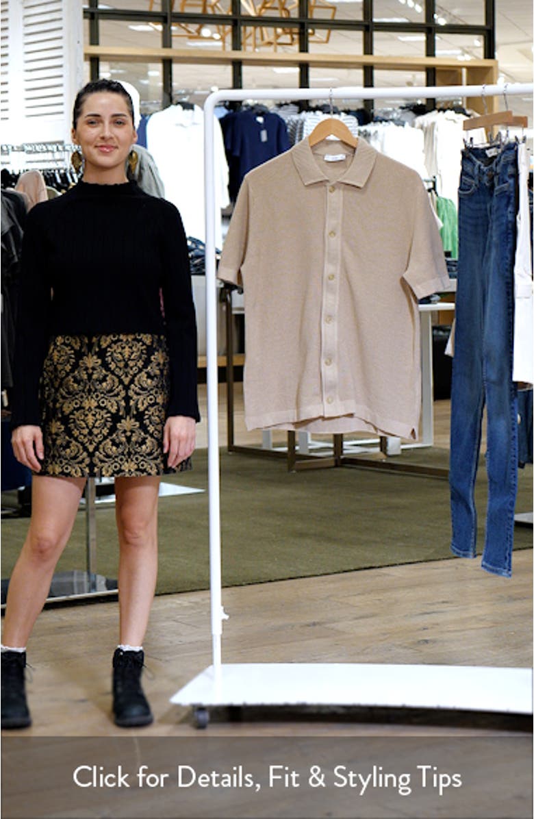 Short Sleeve Knit Button-Up Shirt, sales video thumbnail