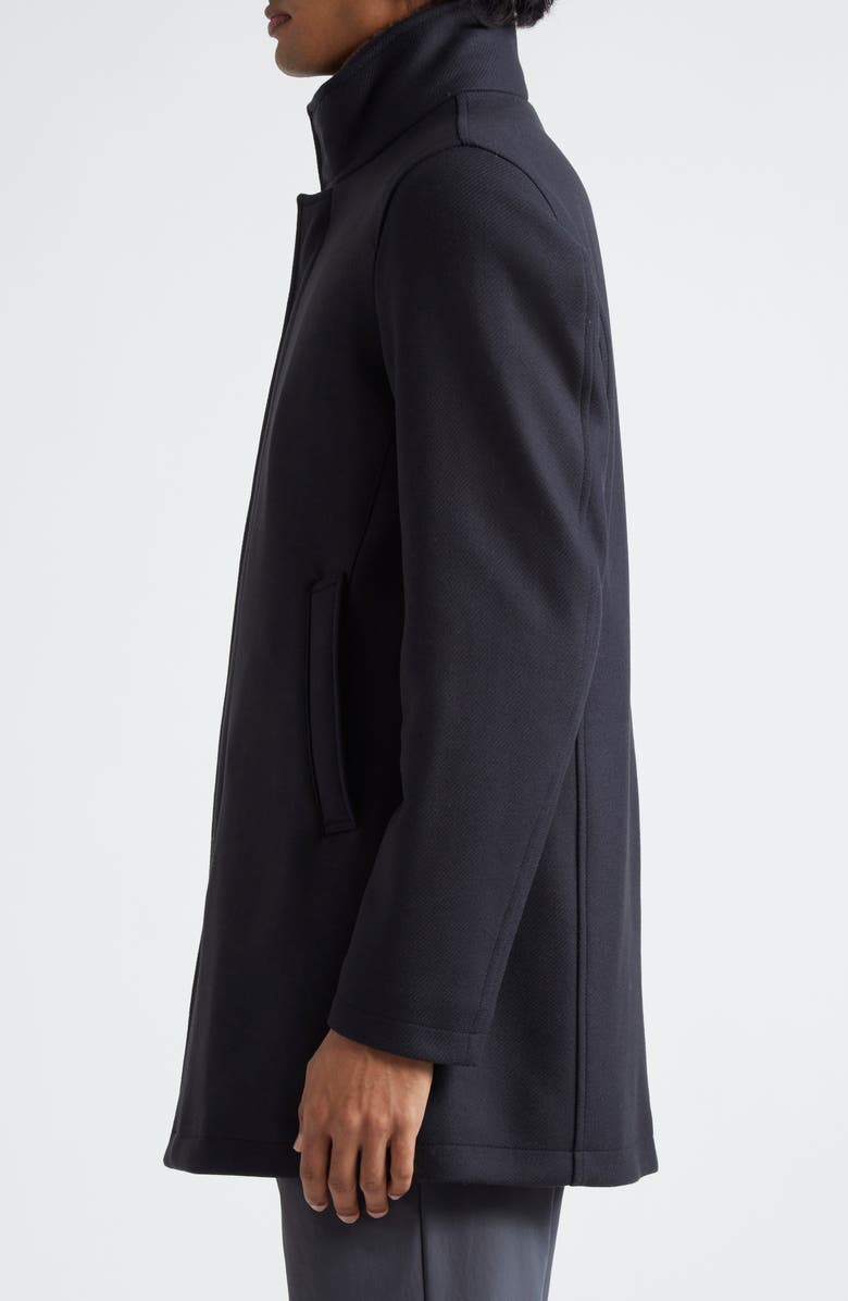 Herno Diagonal Wool Blend Car Coat with Removable Faux Fur Trim, Alternate, color, 