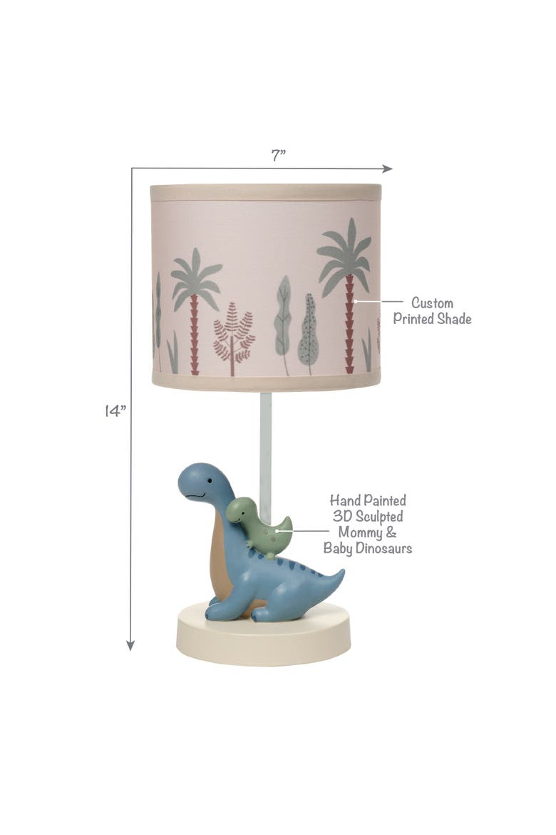 Dino-Might Custom Designed 3D Dinosaur Nursery Lamp with Shade, Alternate, color, Blue