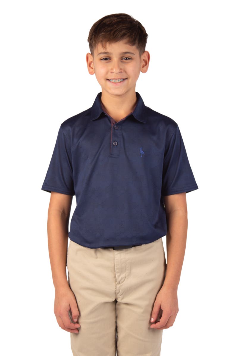 TailorByrd Kids' Honeycomb Jacquard Polo, Alternate, color,