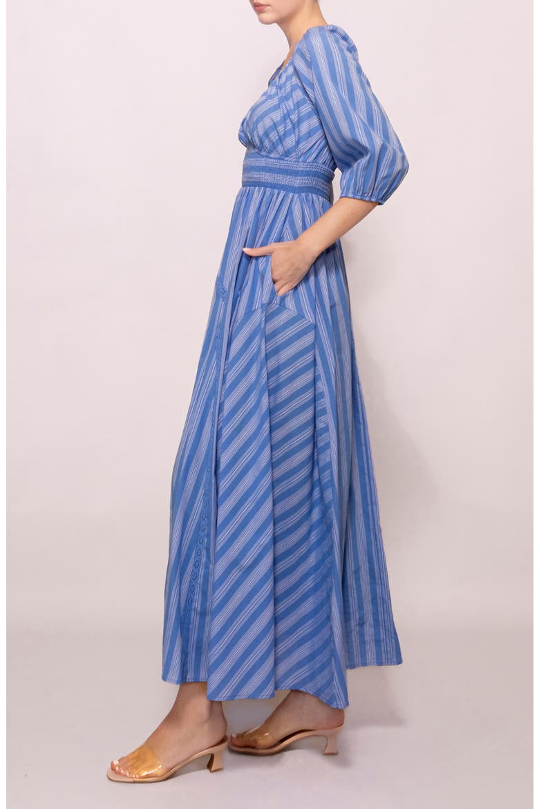 Stripe Maxi Dress, Alternate, color, BLUE STRIPE