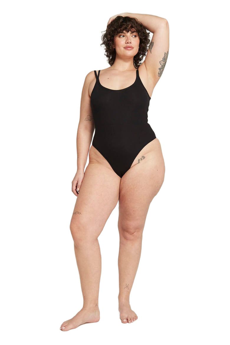 The Organic Cotton Classic Bodysuit, Main, color, Black