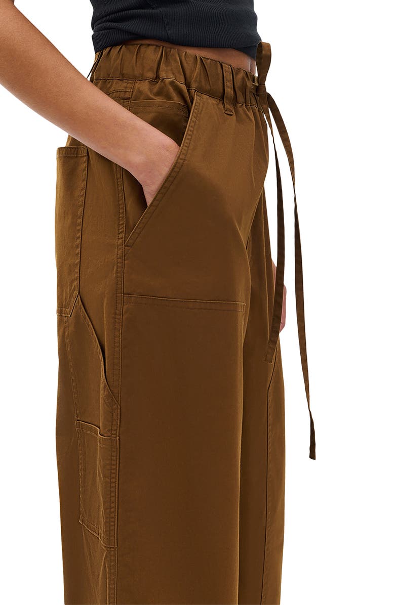 rag & bone Jolie Stretch Cotton Carpenter Pants, Alternate, color, Light Brown