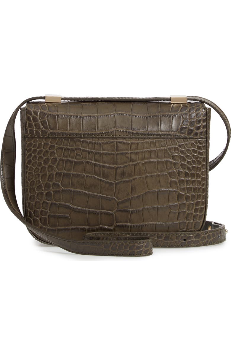 DeMellier Vancouver Croc Embossed Leather Crossbody Bag, Alternate, color,