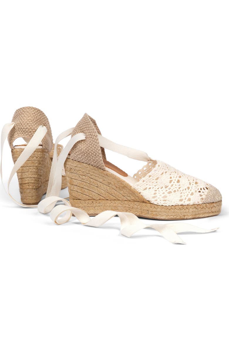 Penelope Chilvers High Valenciana Ankle Tie Espadrille Wedge Pump, Alternate, color,