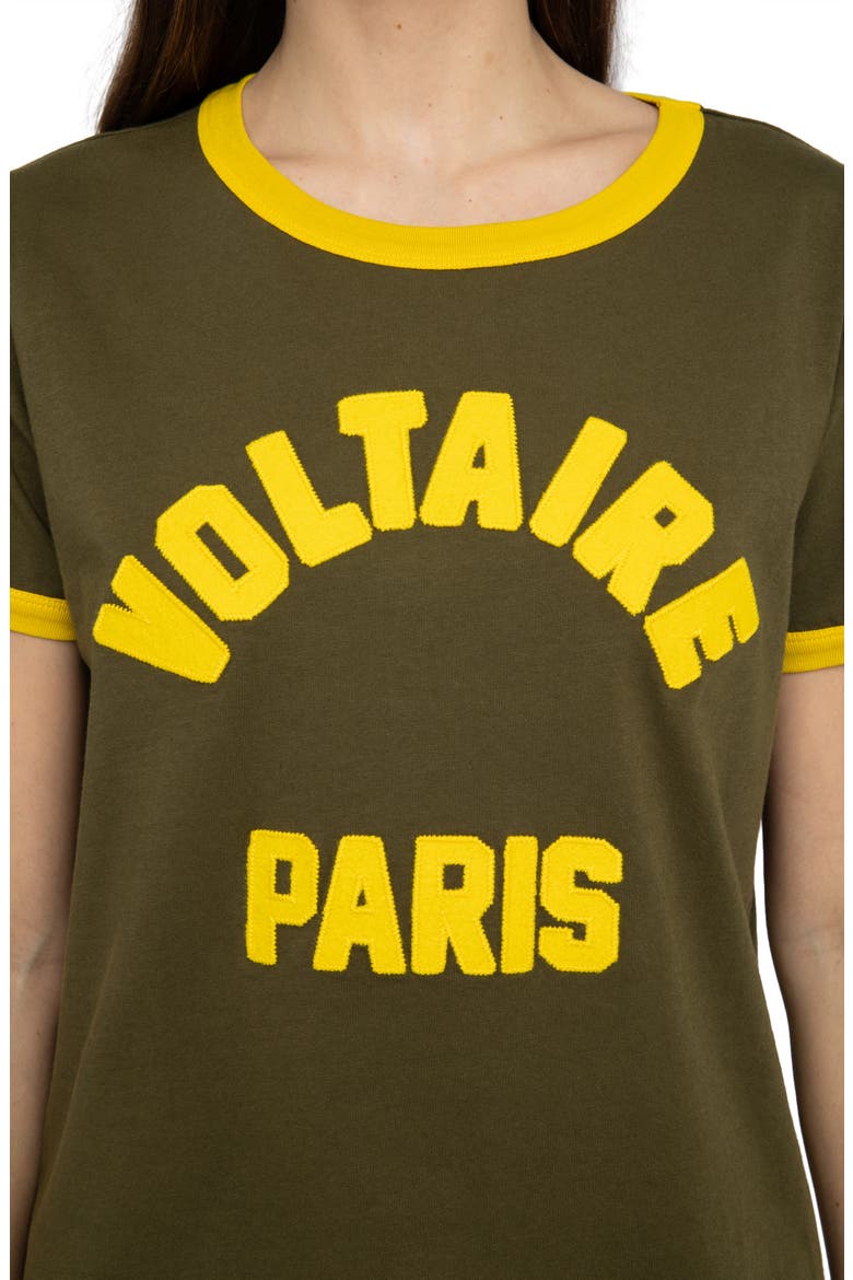 Alys Voltaire Paris Appliqué Cotton Graphic T-Shirt, Alternate, color, TILLEUL
