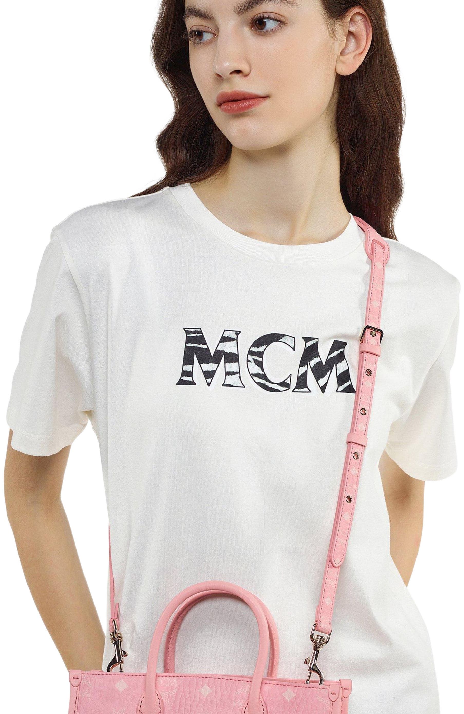 MCM Aren Buckle Strap in Visetos, Alternate, color, 