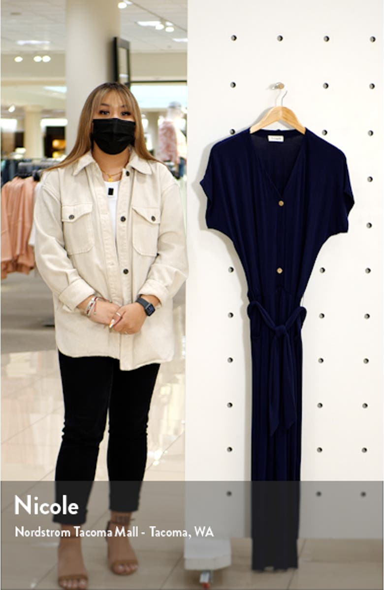 Button Front Tie Jumpsuit, sales video thumbnail