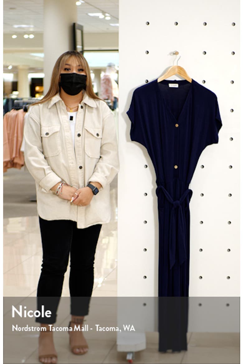 Button Front Tie Jumpsuit video