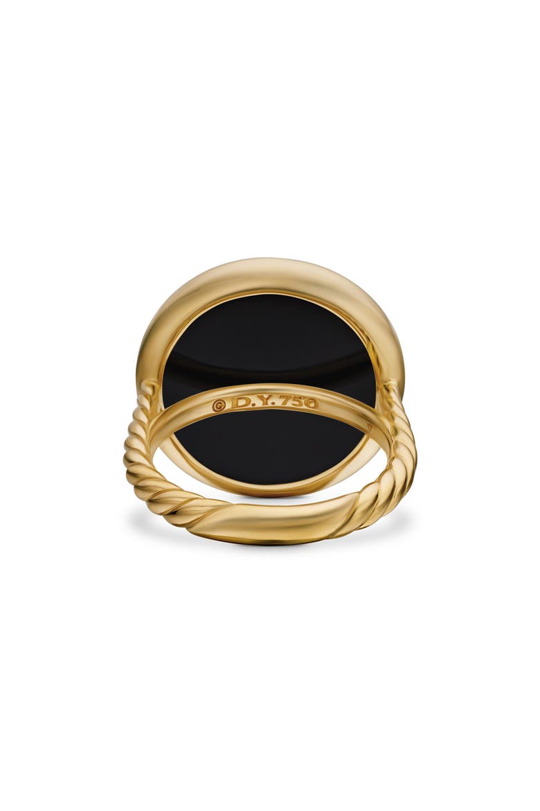 Elements 18K Gold & Pavé Diamond Ring, Alternate, color, BLACK ONYX/ YELLOW GOLD