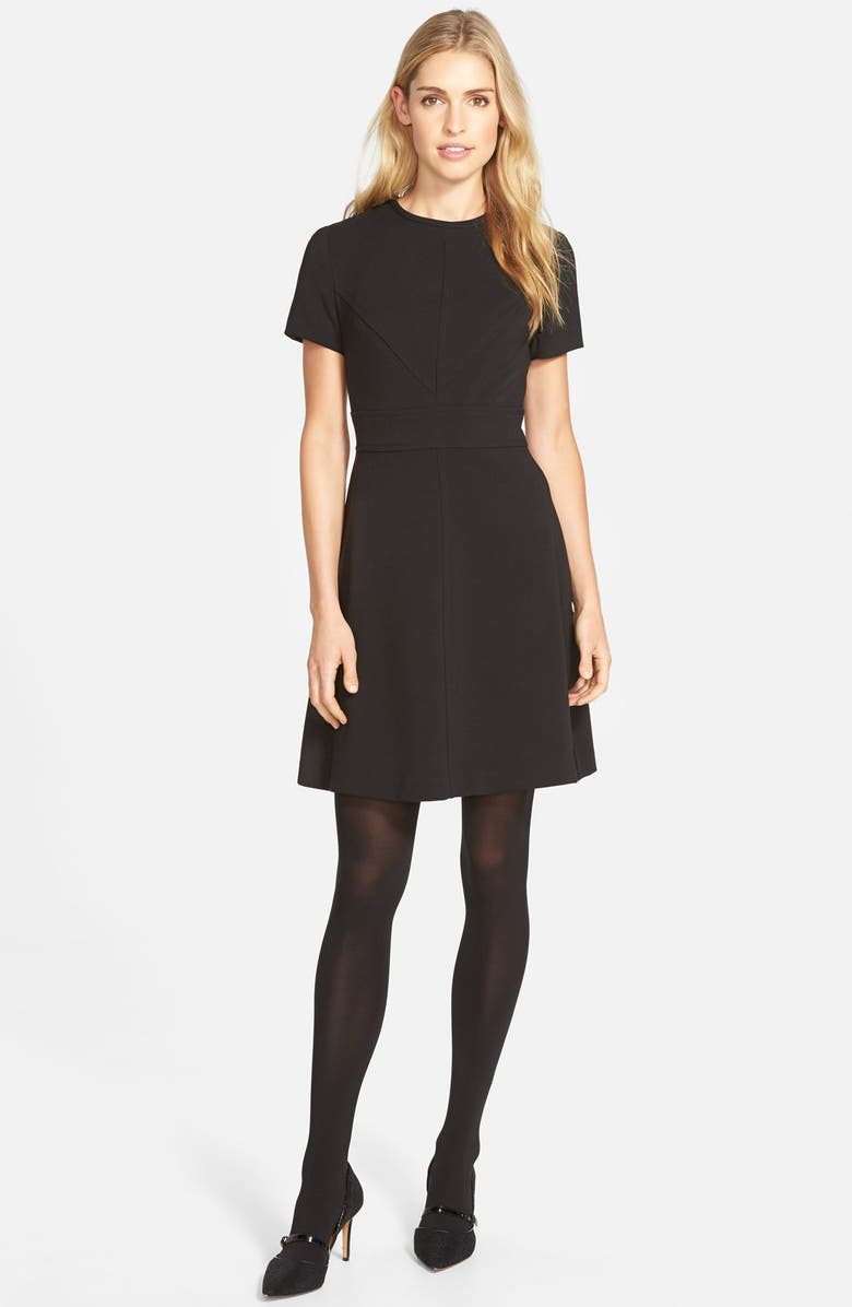 Eliza J Seam Detail Crepe A-Line Dress, Alternate, color, 