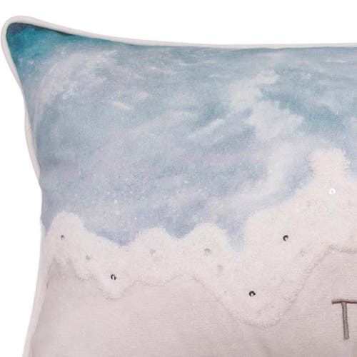 C & F Home C&f Home Take Me To The Ocean Phrase Embellished Throw Pillow, 12" X 24" In Blue