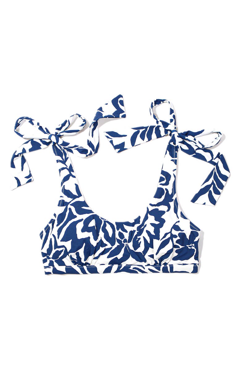 Hanky Panky Swim Scoop Bikini Top, Alternate, color, Poolside Blue Print
