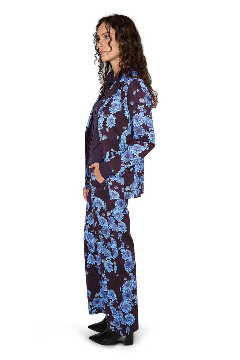 Jane Stretch Tencel Tailored Blazer, Alternate, color, Serious Floral Plum