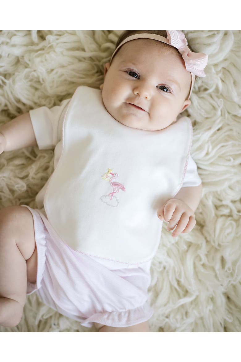 Just Delivered Bib, Alternate, color, White & Pink