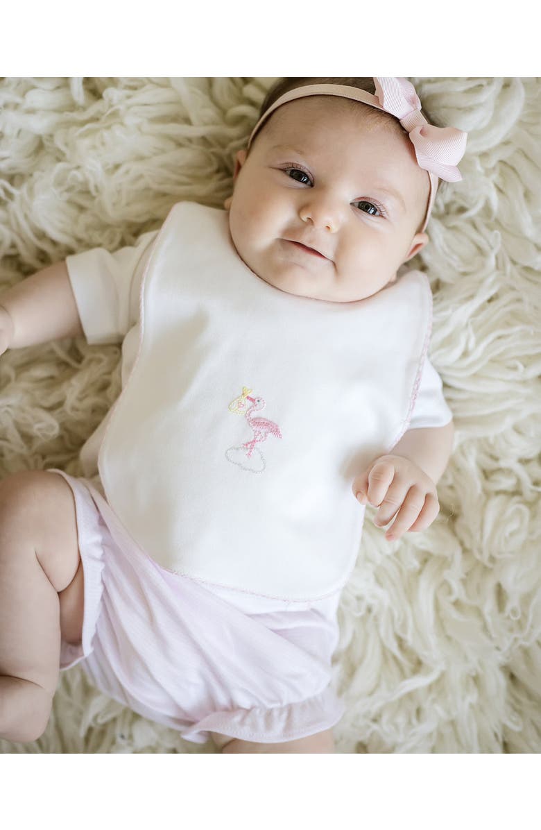 Cuclie Just Delivered Bib, Alternate, color, White & Pink
