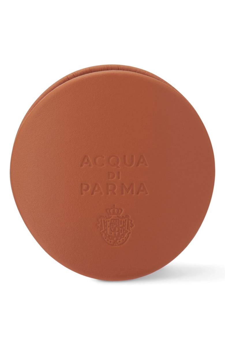 Acqua di Parma Leather Car Diffuser Case, Main, color, Camel Leather