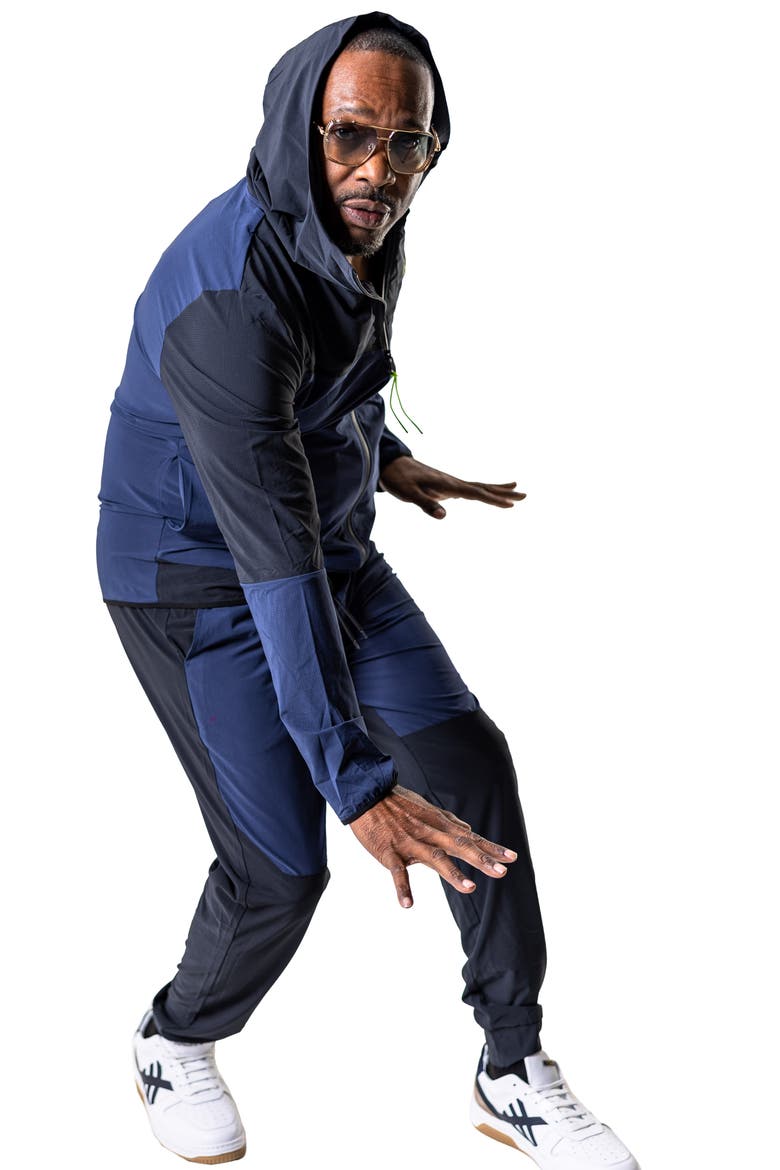 Athleticblacknavy Blue Zip Hoodie, Alternate, color, BLUE
