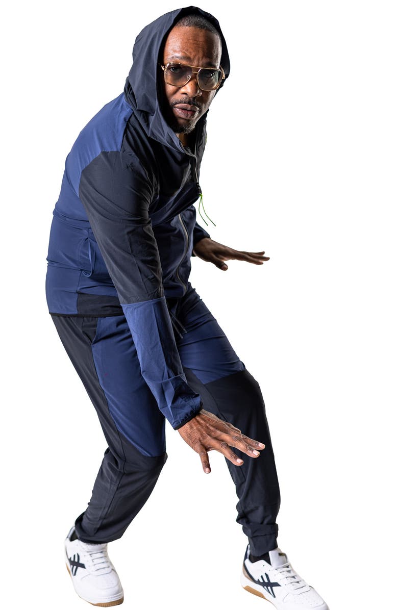 Maceoo Athleticblacknavy Blue Zip Hoodie, Alternate, color, Blue