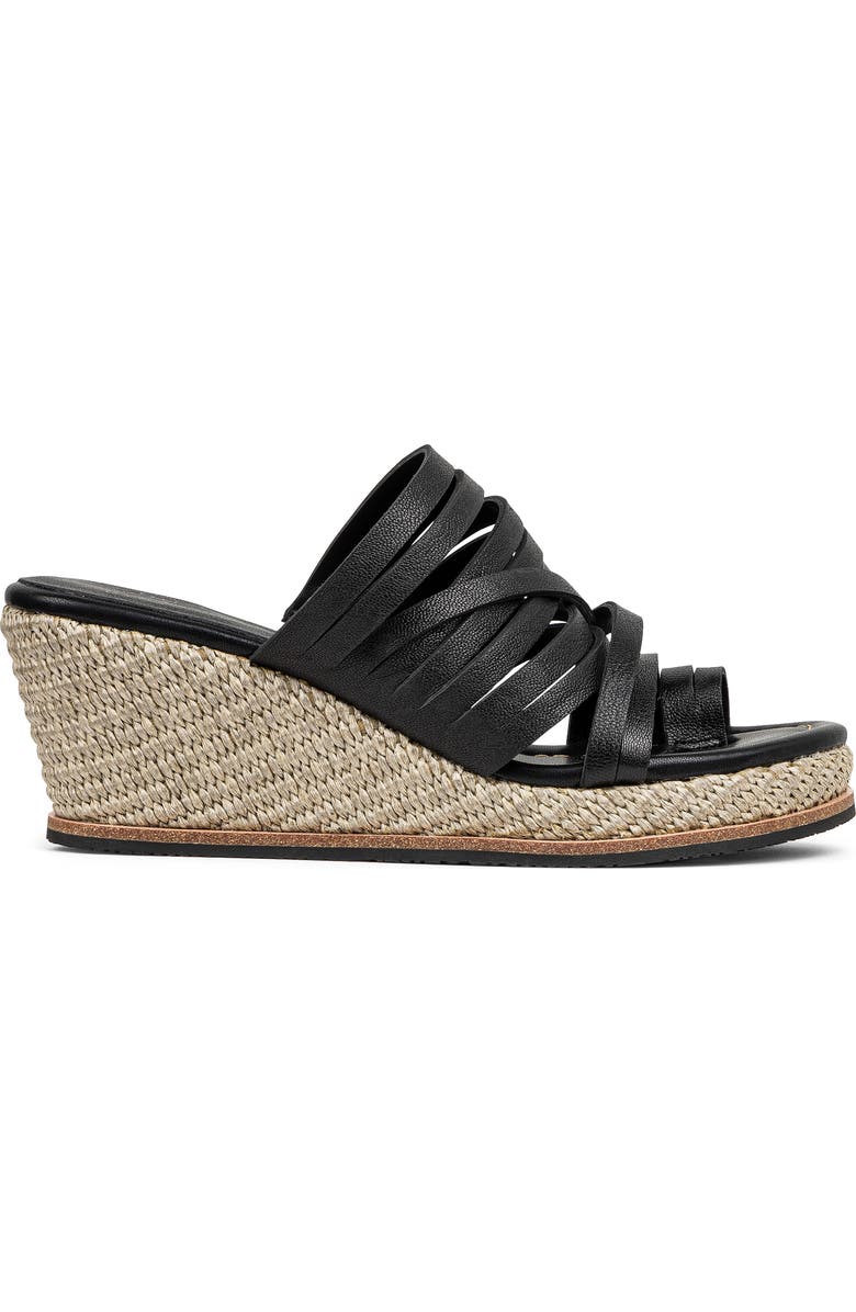 Donald Pliner Espadrille Wedge Sandal, Alternate, color, Black