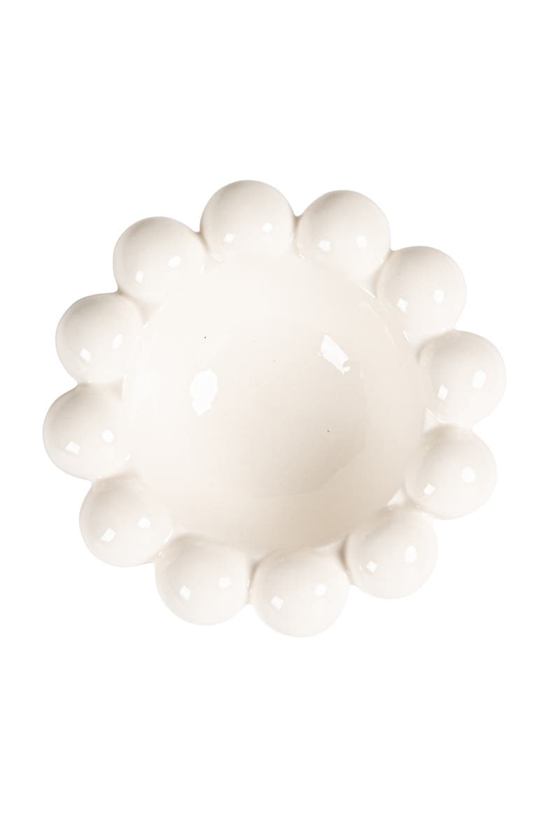 Bowl with Raised Dots, Alternate, color, White