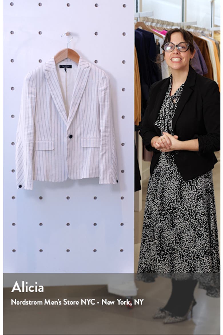 Lexington Stripe Linen Blend Blazer video
