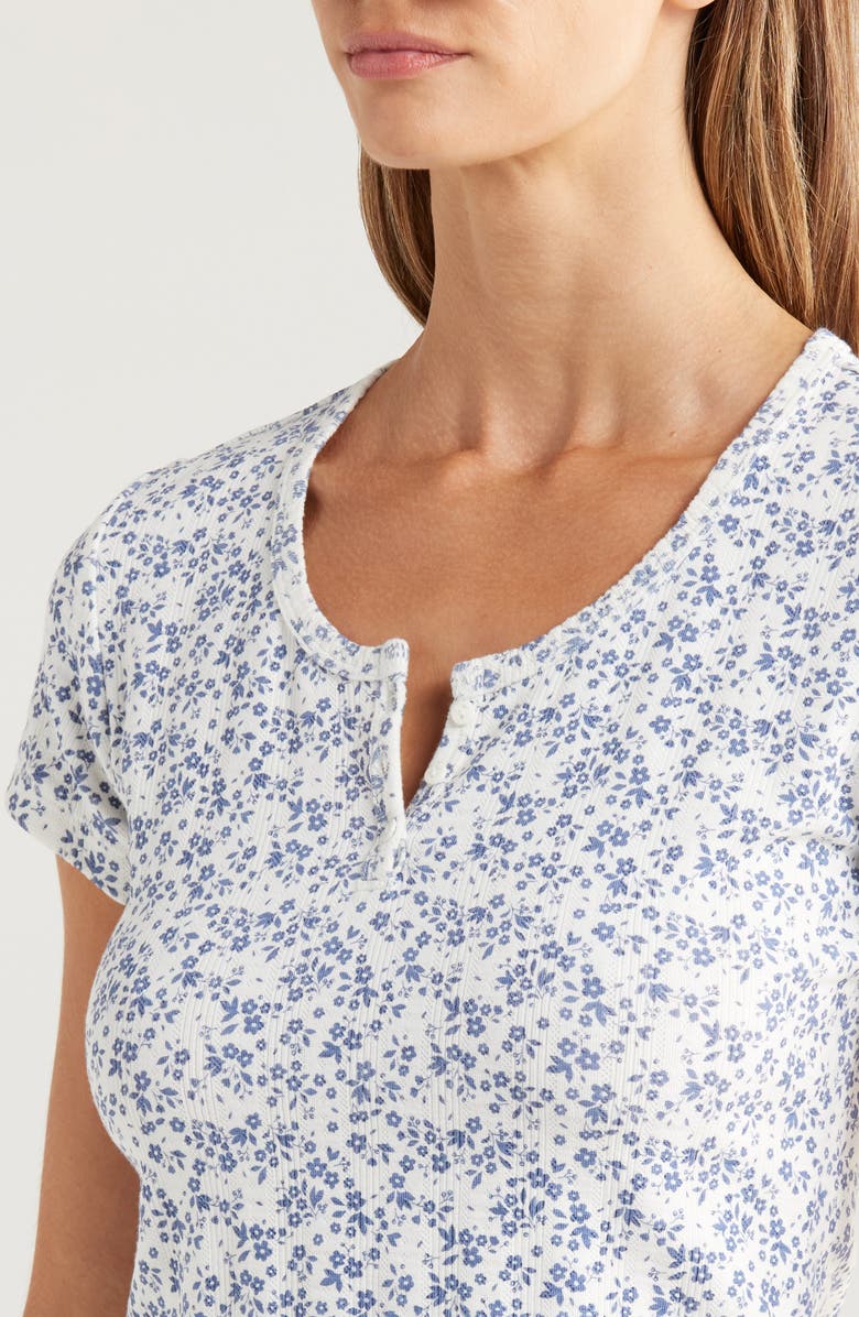 Papinelle Pippa Pointelle Pajama Top, Alternate, color, Ecru