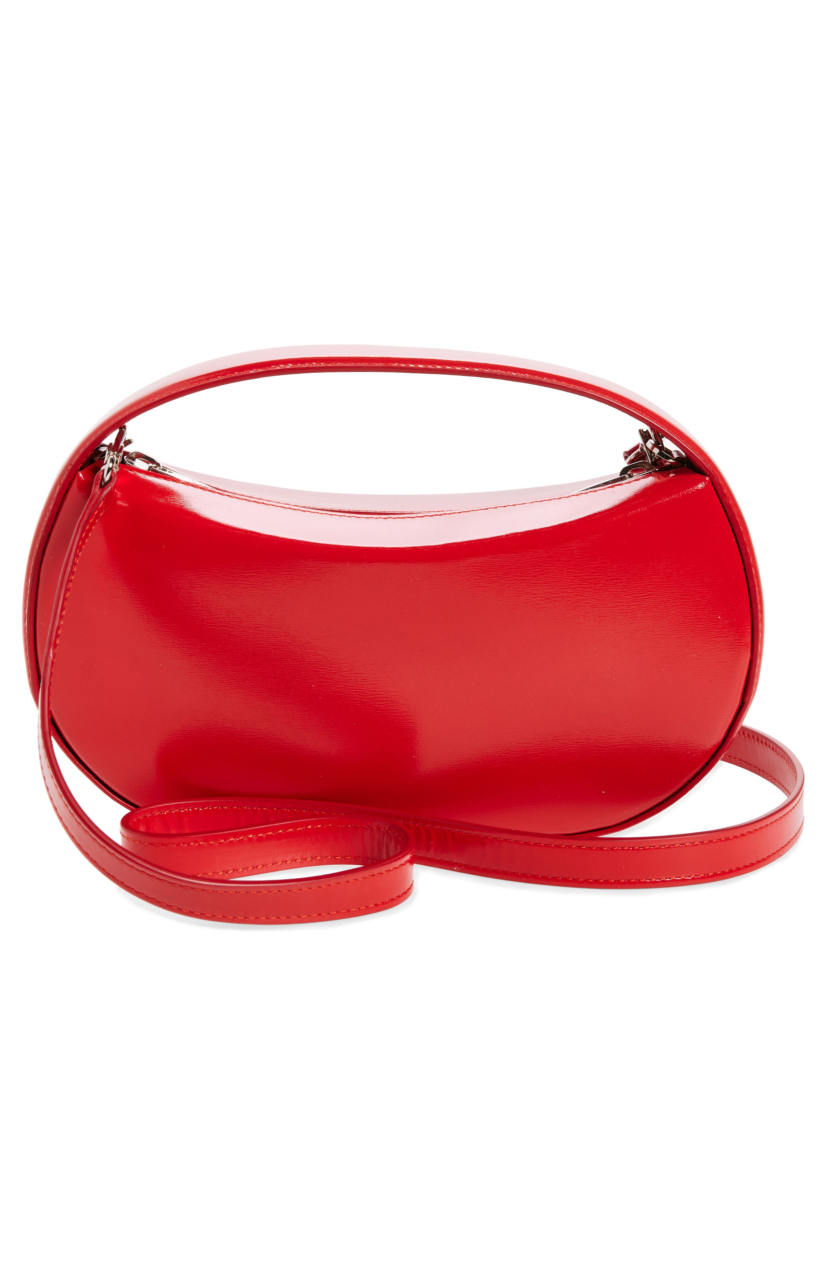 Coperni Small Sound Swipe Patent Leather Top Handle Bag, Alternate, color, 