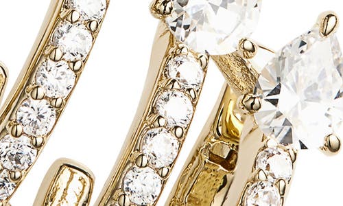 Nadri Cubic Zirconia Multi Row Ear Cuff In Gold