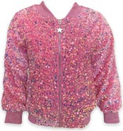 Lola + The Boys Pretty Sequin Bomber
