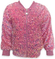 Lola + The Boys Pretty Sequin Bomber