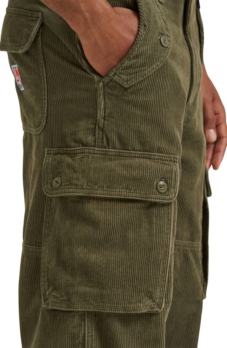 Wrangler Casey Jones Cotton Corduroy Cargo Pants, Alternate, color, Ivy Green