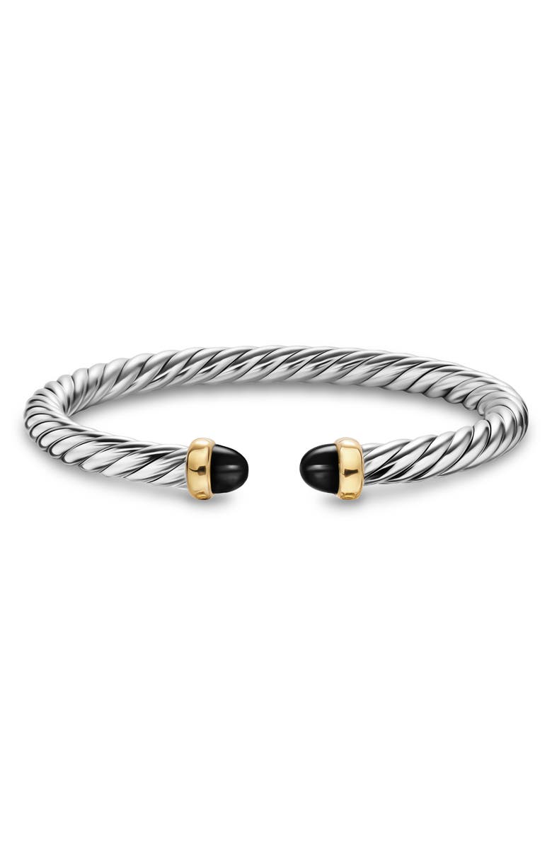 David Yurman Cablespira<sup>®</sup> Flex Bracelet, 6mm, Alternate, color, Black Onyx