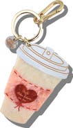 Solar Eclipse Hand Painted Coffee Cup Key Chain Bag Charm