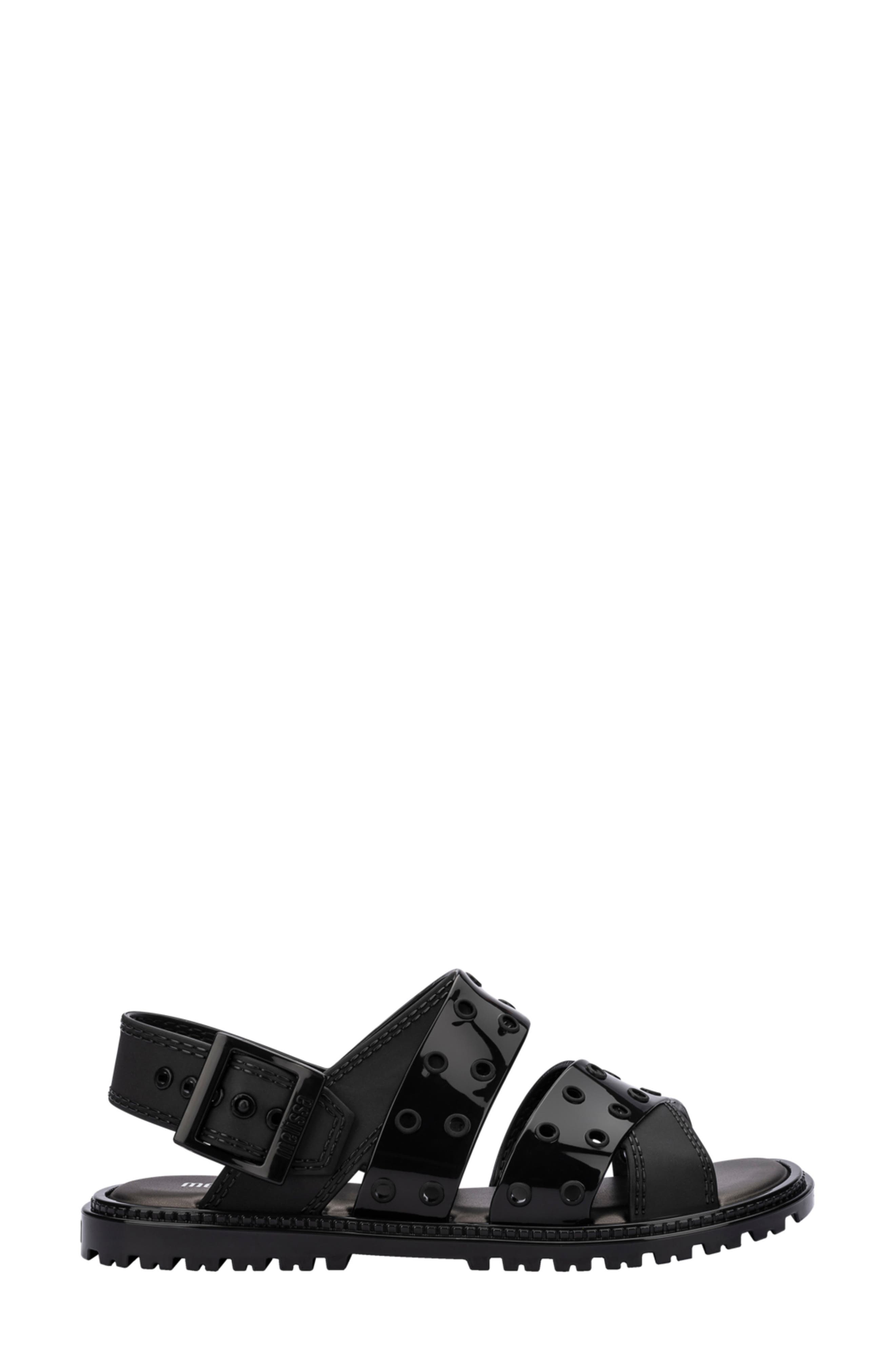 Melissa Lock Sandal, Alternate, color, Black