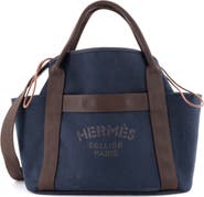 Pre-Owned Hermes Sac De Pansage Groom Handbag Canvas