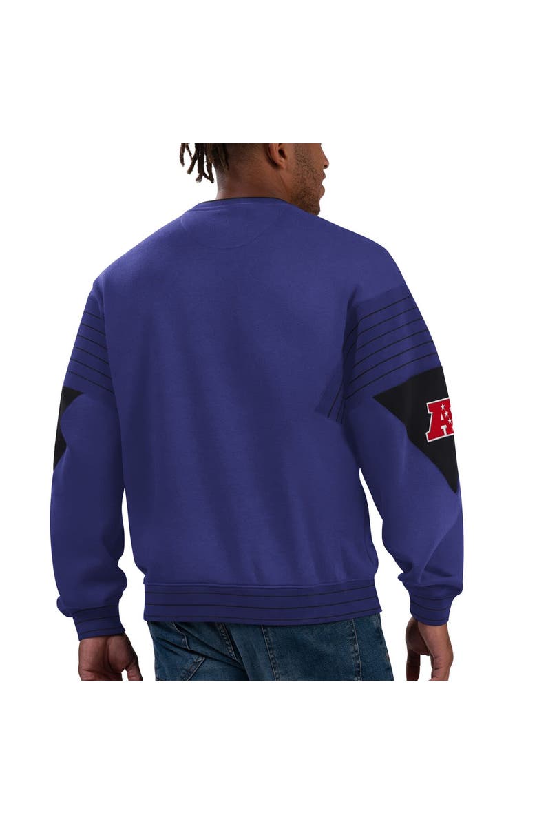 STARTER Men's Starter Purple Baltimore Ravens Face-Off Pullover Sweatshirt, Alternate, color, 