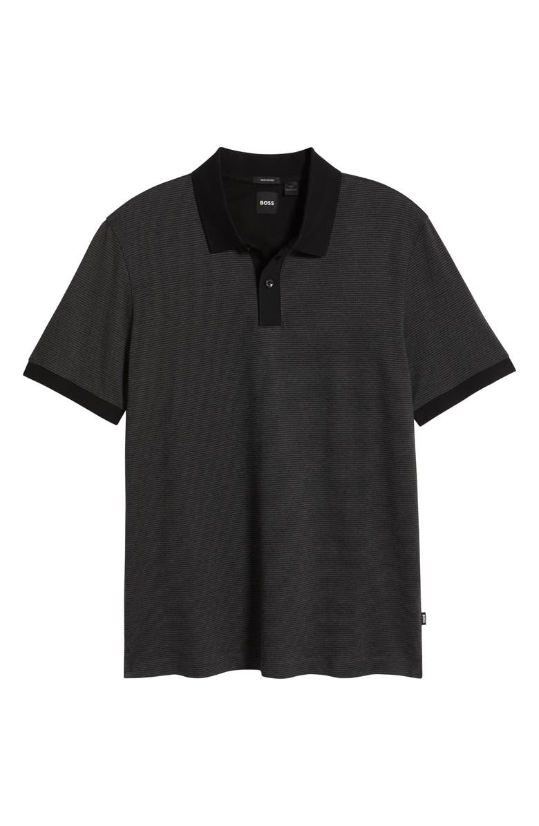 BOSS Parlay Cotton Piqué Polo, Alternate, color, Black