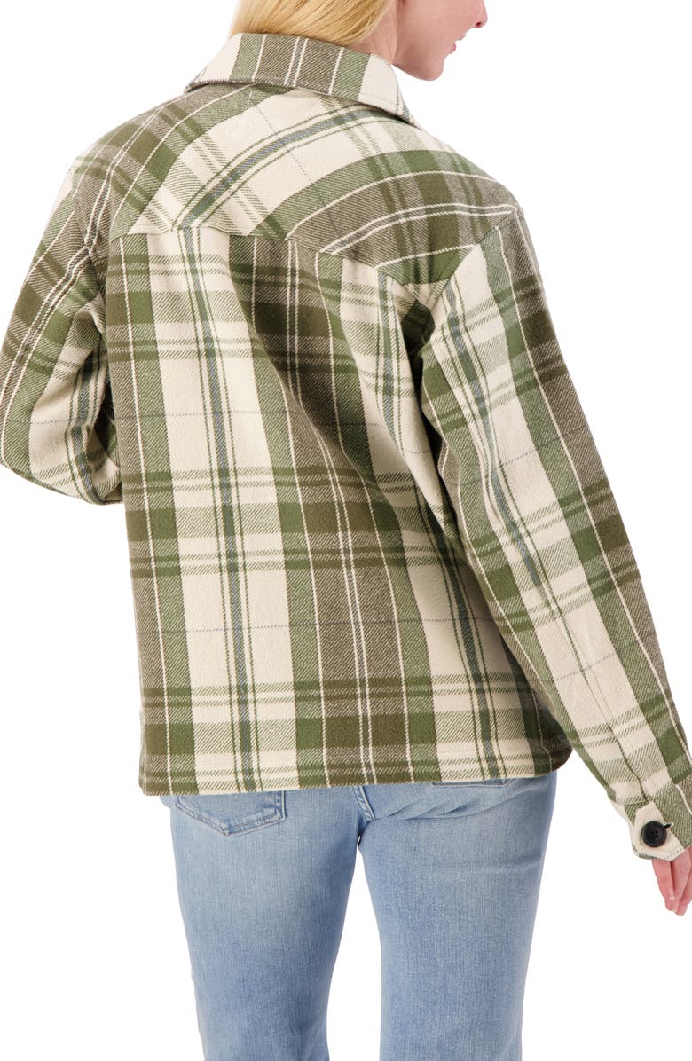 Lucky Brand Plaid Cotton Shirt Jacket, Alternate, color, 