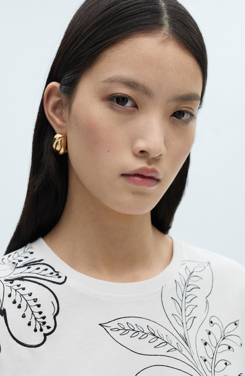 MANGO Floral Print T-Shirt, Alternate, color, 