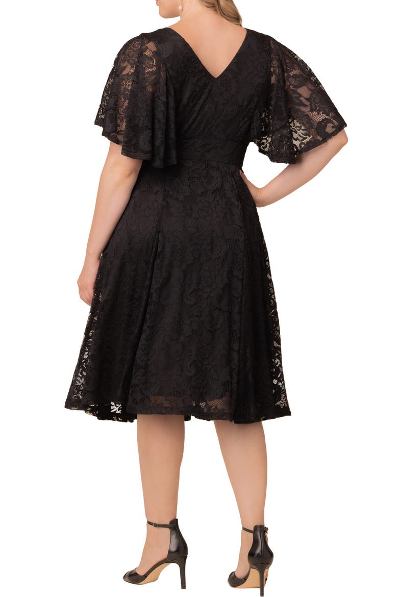 Camille Lace Midi Cocktail Dress, Alternate, color, ONYX