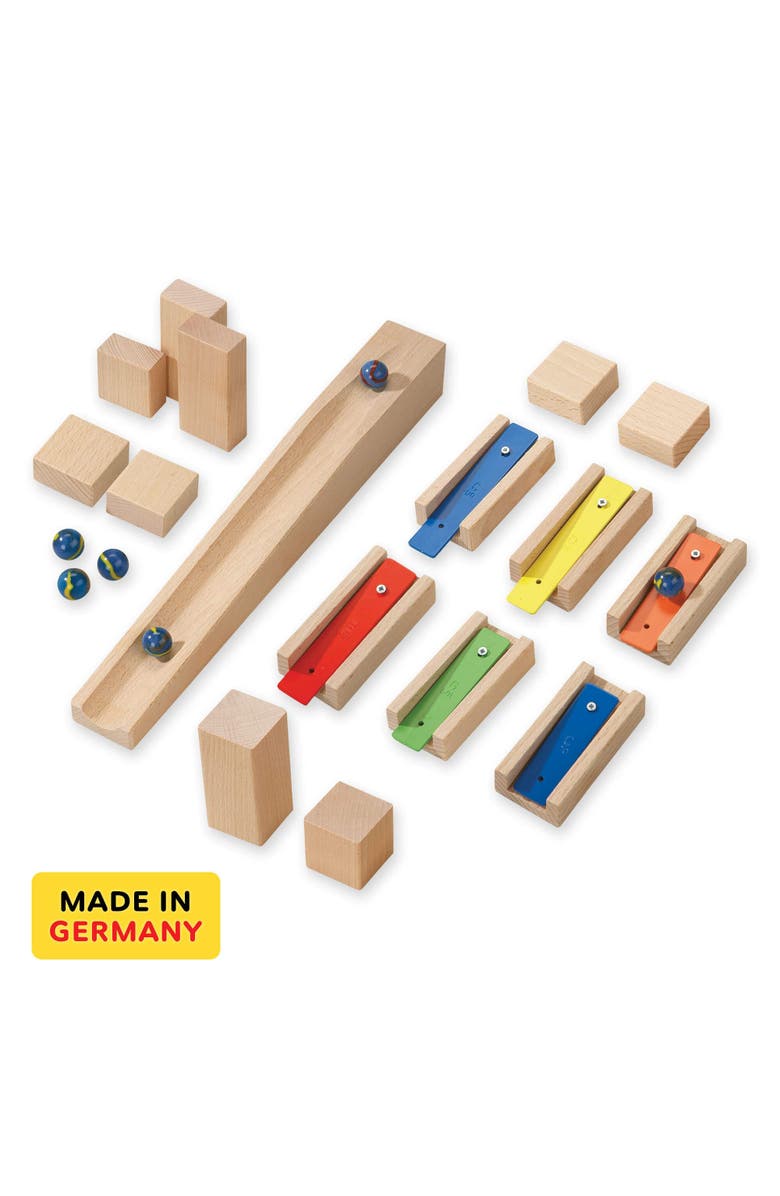 HABA Melodious Building Bricks - Wooden Marble Run Accessory, Alternate, color, Multi