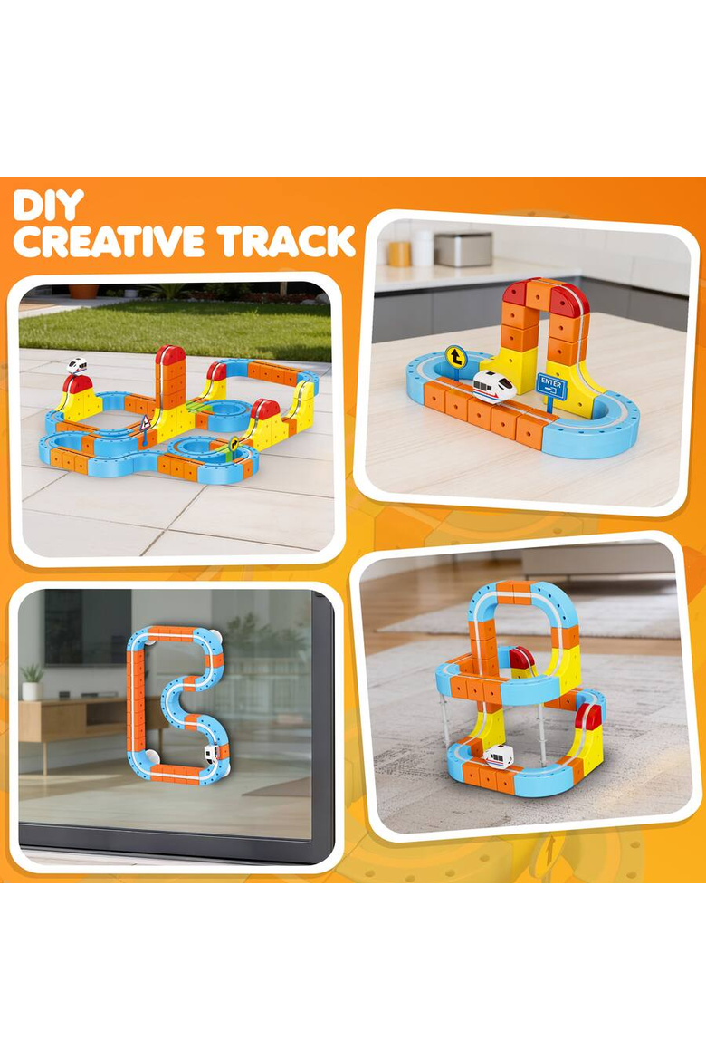 Magnetic Train Set, Alternate, color, MultiColor