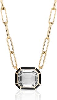 GOSHWARA Melange Emerald Cut Pendant Necklace